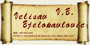 Velisav Bjelopavlović vizit kartica